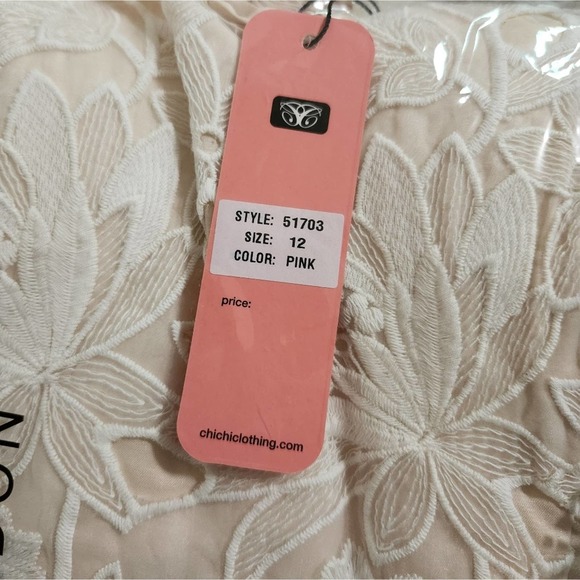NWT Chi Chi London A Love Above The Rest Dress in Blush Pink Size 12 - Picture 9 of 9